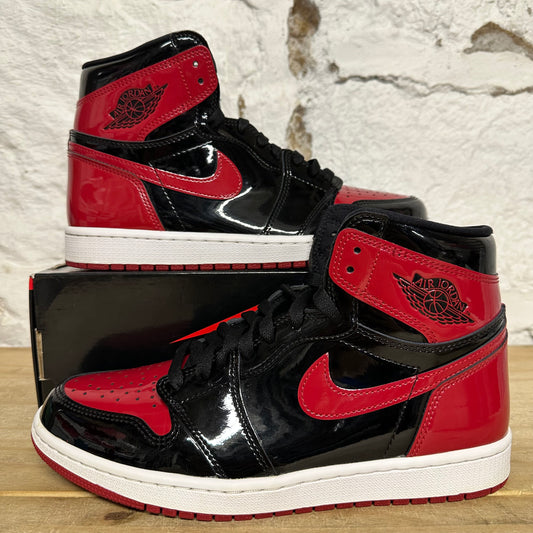 Air Jordan 1 High Patent Bred Sz 9.5