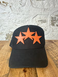 Amiri Orange Star Black Trucker Hat