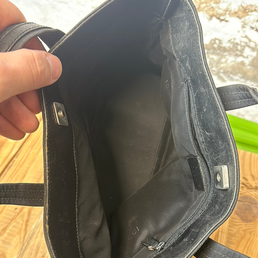 Gucci Black Canvas Purse