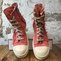 Rick Owens High Pink Slashed Milk Sneaker Sz 9 (42)