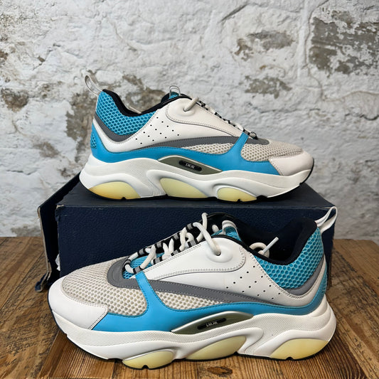 Dior B22 White Grey Teal Blue Sneaker Sz 13 (46)