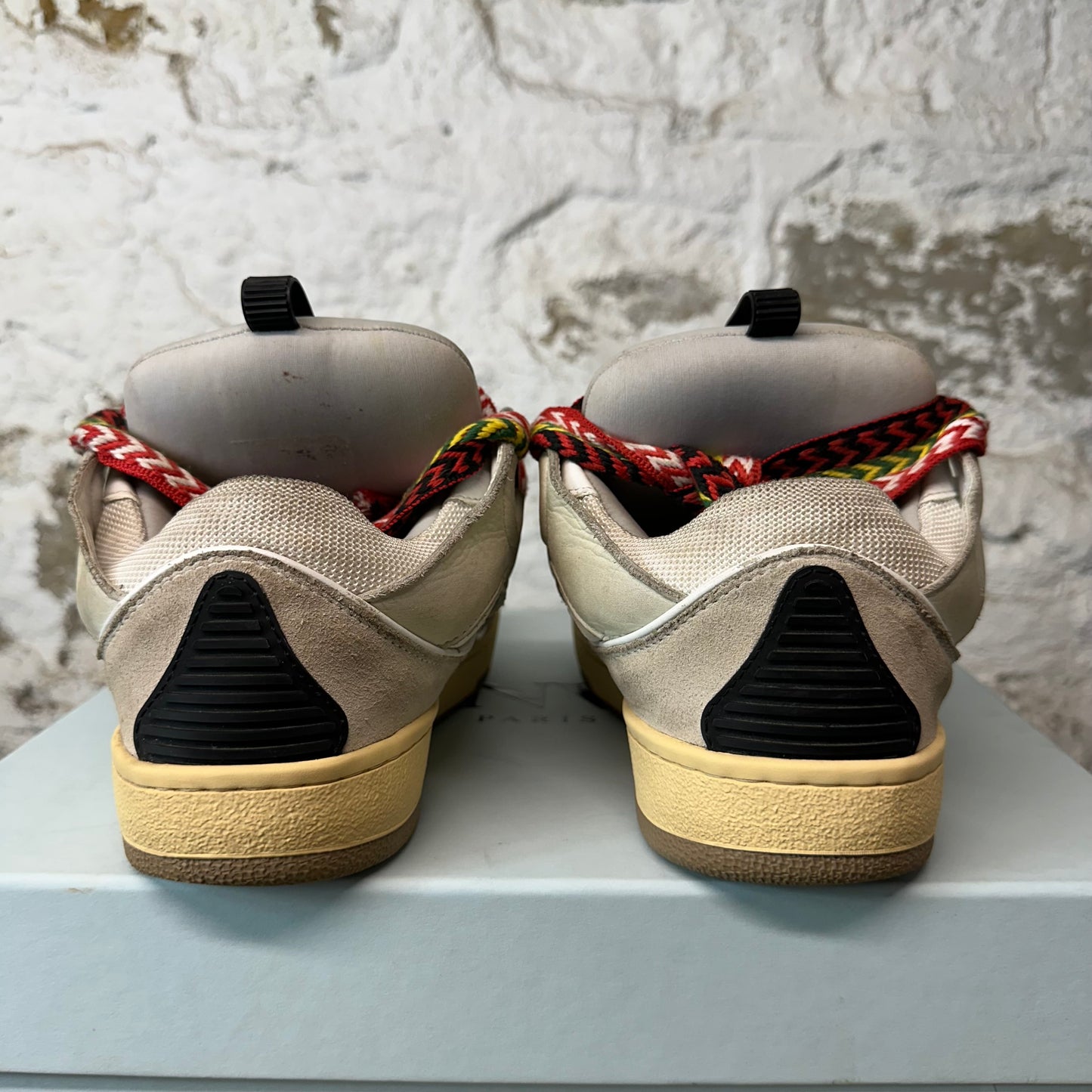 Lanvin Curb Multicolor Lace Grey Sneaker Sz 7 (40)