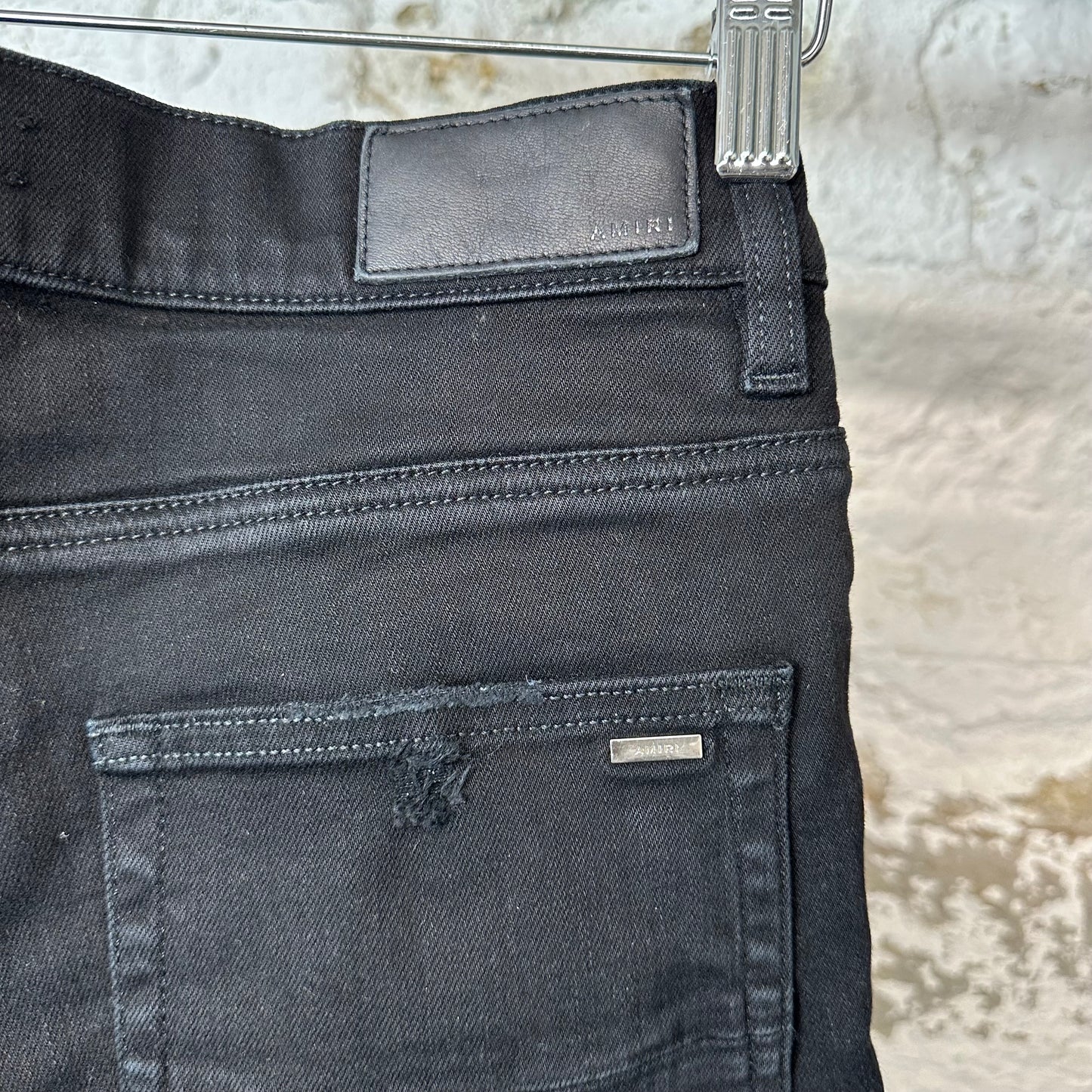 Amiri MX1 Grey Paisley Black Denim Jeans Sz 31