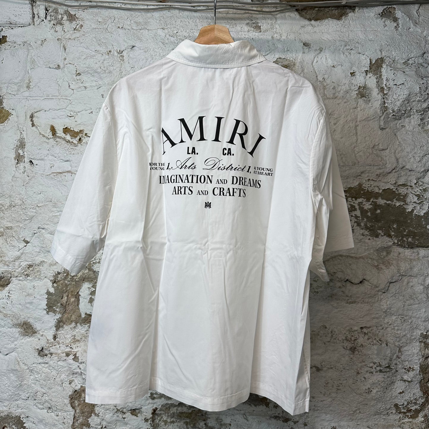 Amiri Arts District Button Up Shirt White Sz XXL