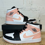 Air Jordan 1 Mid Arctic Orange Black Toe Sz 10.5