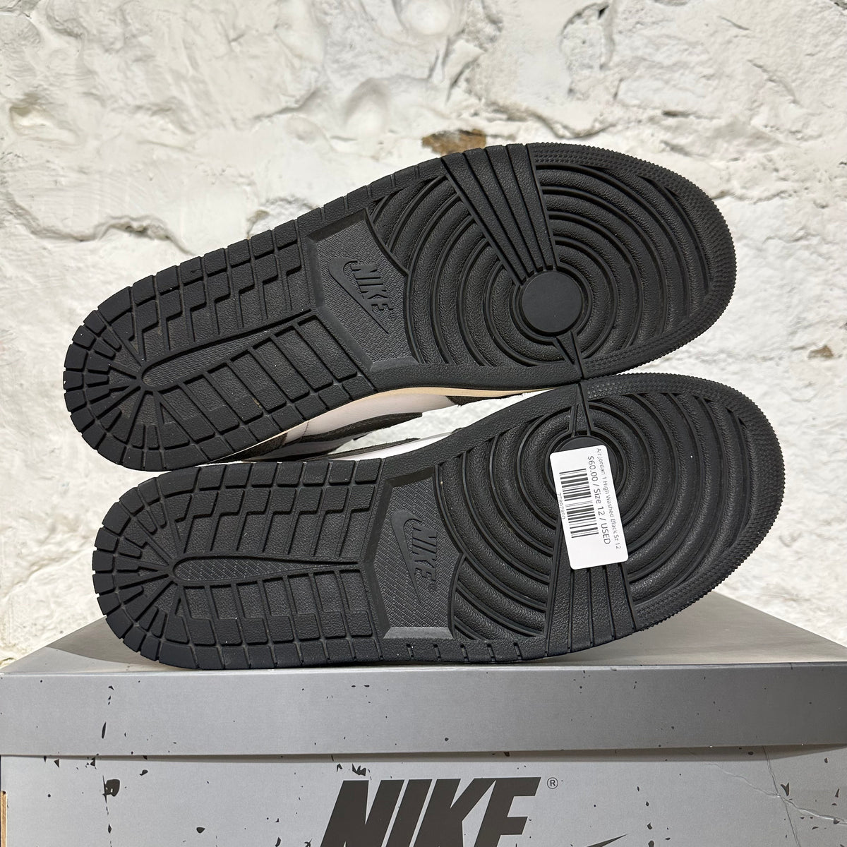 Air Jordan 1 High Washed Black Sz 12