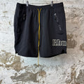 Rhude White Spellout Black Nylon Shorts Sz XL