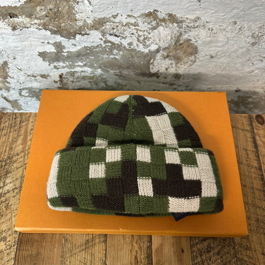 Louis Vuitton Green Damoflauge Beanie W/ Box