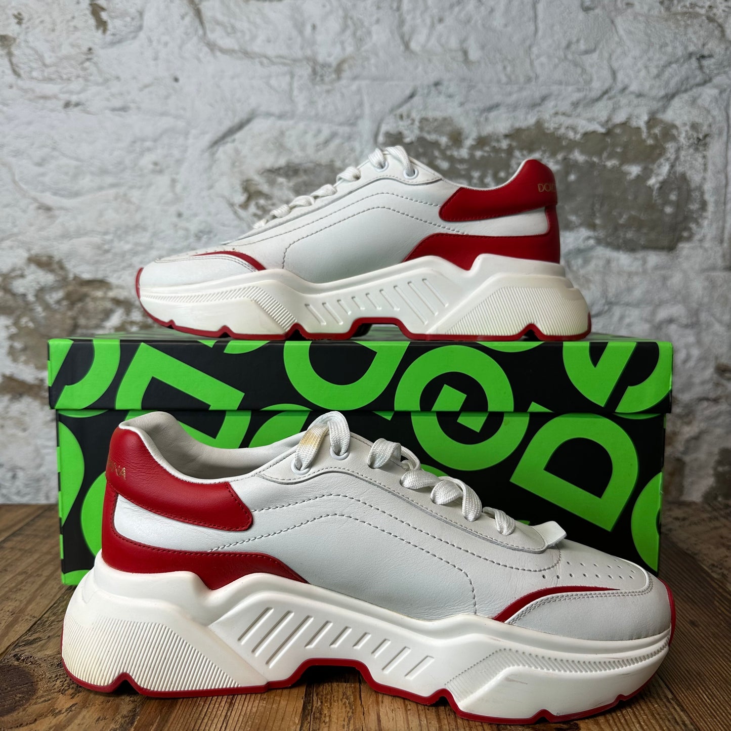 Dolce Gabbana Red White Daymaster Sneaker Sz 8
