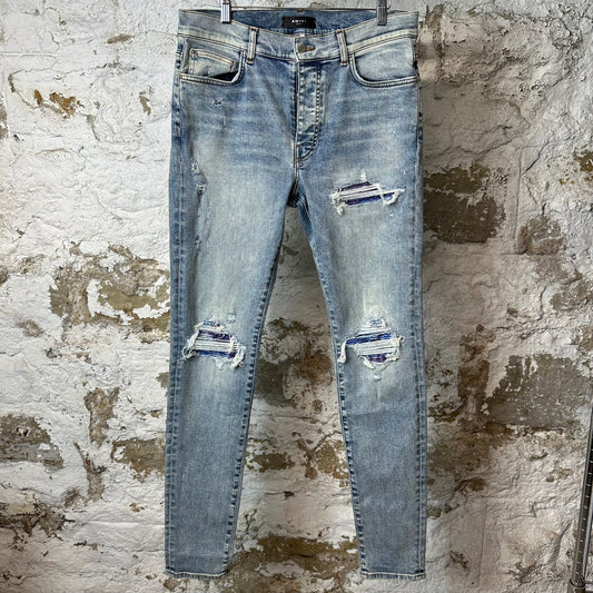 Amiri MX1 Tie Dye Washed Blue Denim Jeans Sz 34