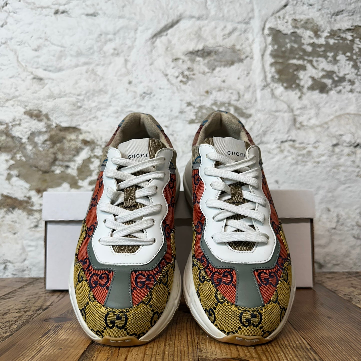 Gucci Rhyton Multicolor White Sneaker Sz 4.5 (36.5) No Box