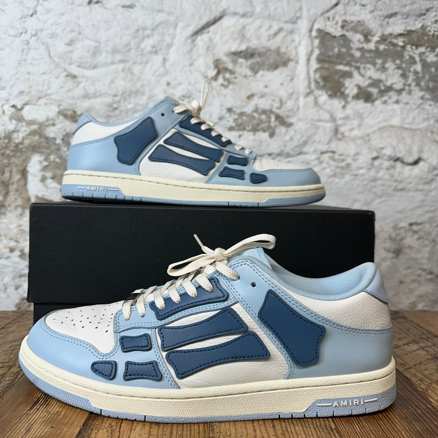 Amiri Navy Skeleton Light Blue White Cream Sneaker Sz 11 (44)