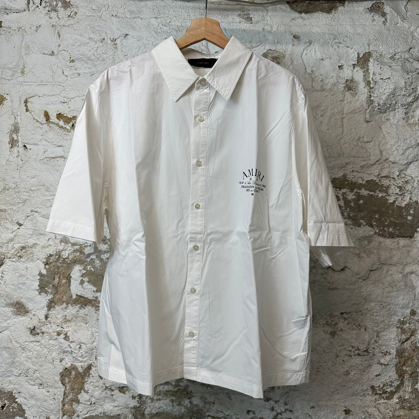 Amiri Arts District Button Up Shirt White Sz XXL