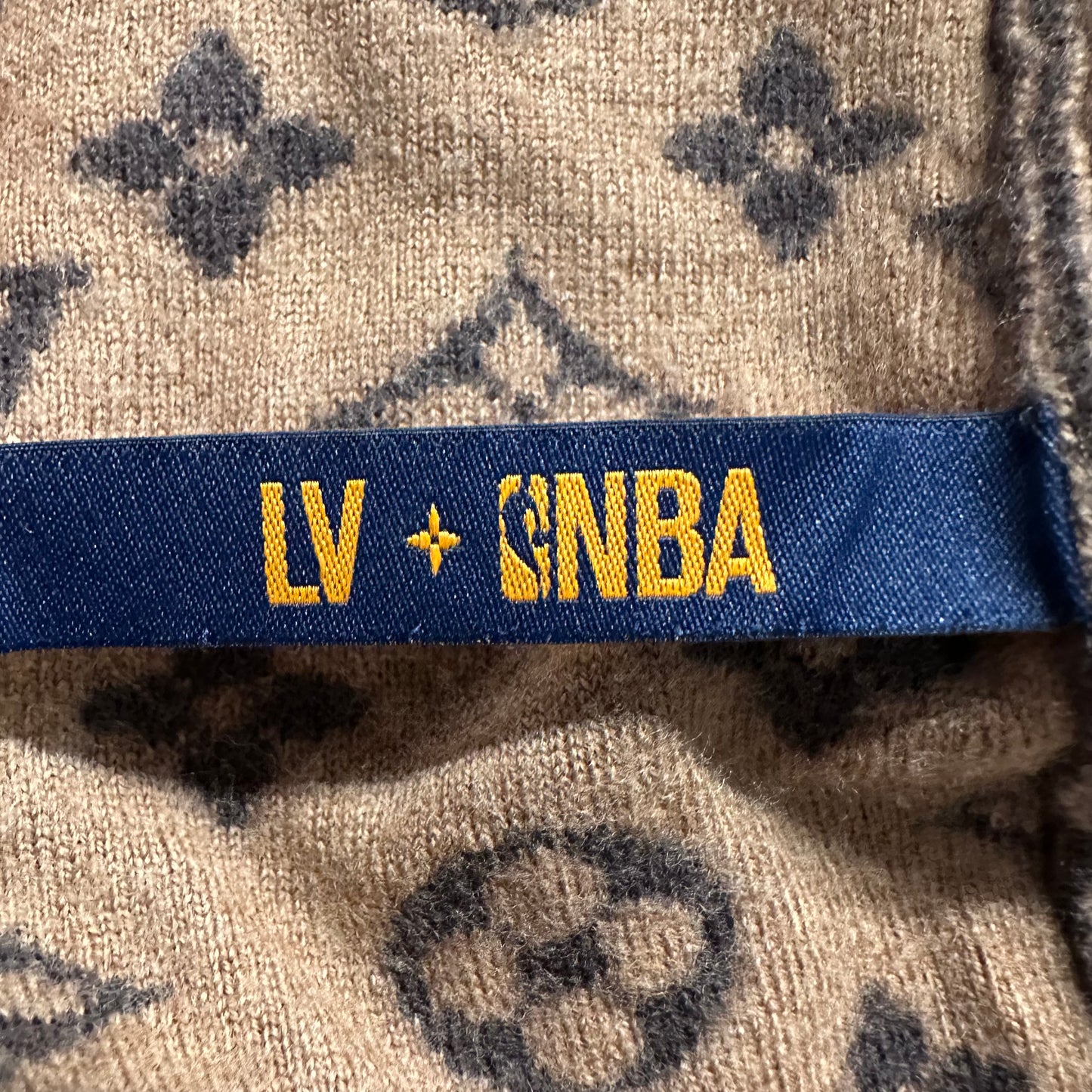 Louis Vuitton NBA Brown Monogram Zip Up Sweater Sz S