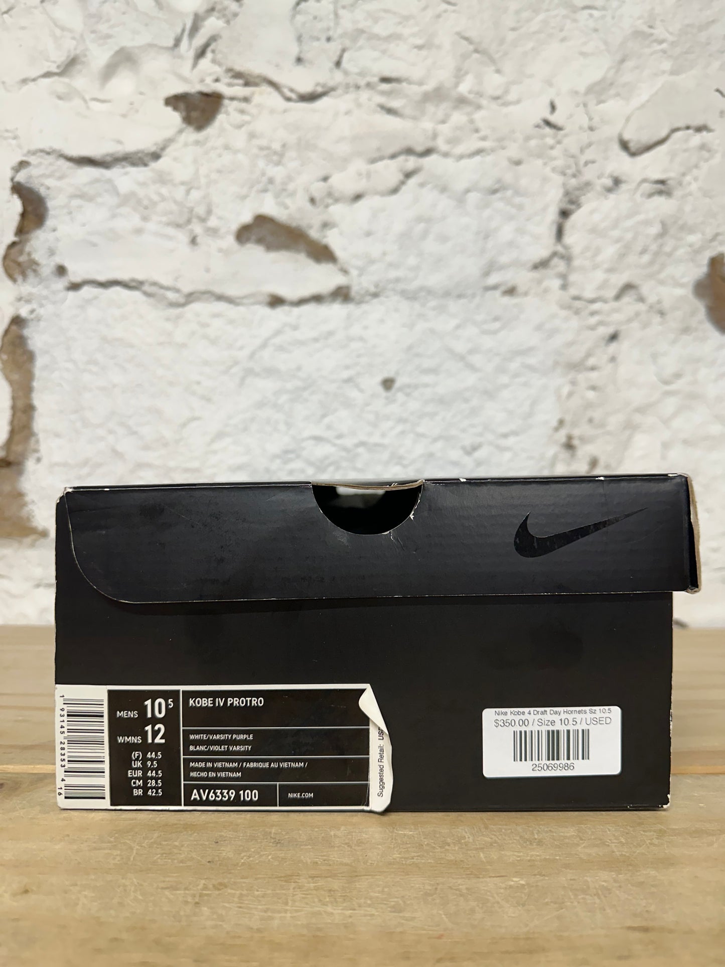 Nike Kobe 4 Draft Day Hornets Sz 10.5