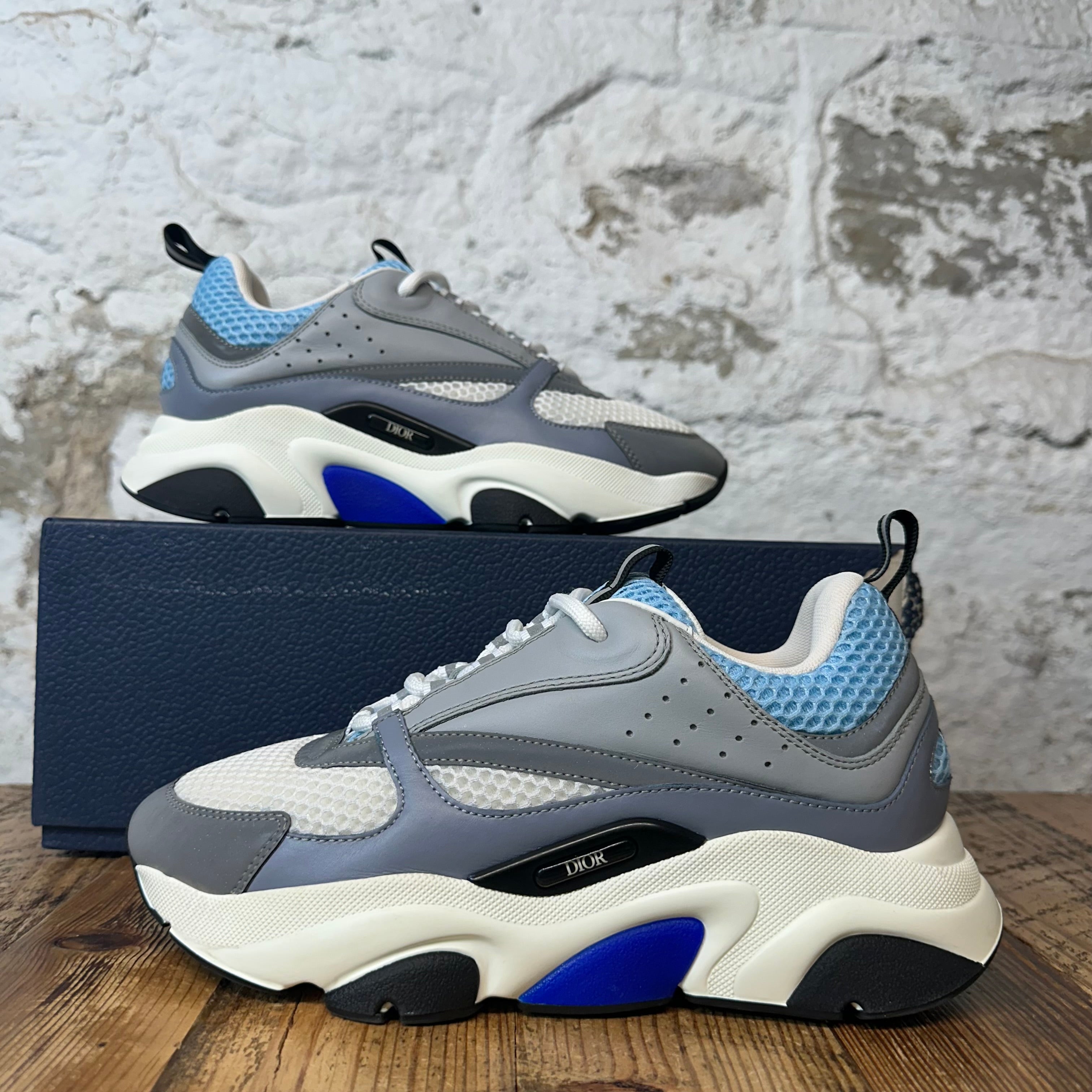 Dior B22 Grey White Blue Sneaker Sz 6 (38)