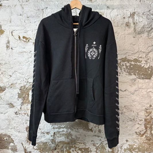 Chrome Hearts Foti Boxing Zip Up Hoodie Black Sz XS