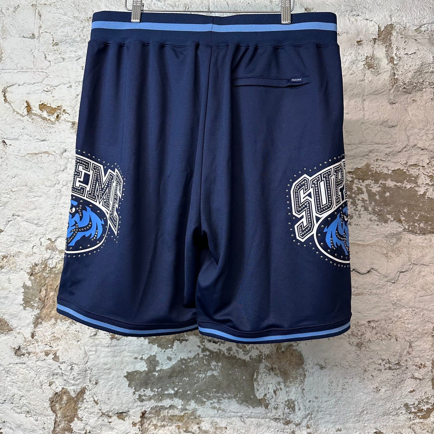 Supreme Studded Basketball Shorts Navy Sz M