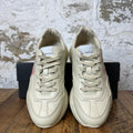 Gucci Rython Red Logo Cream Sneaker Sz 7