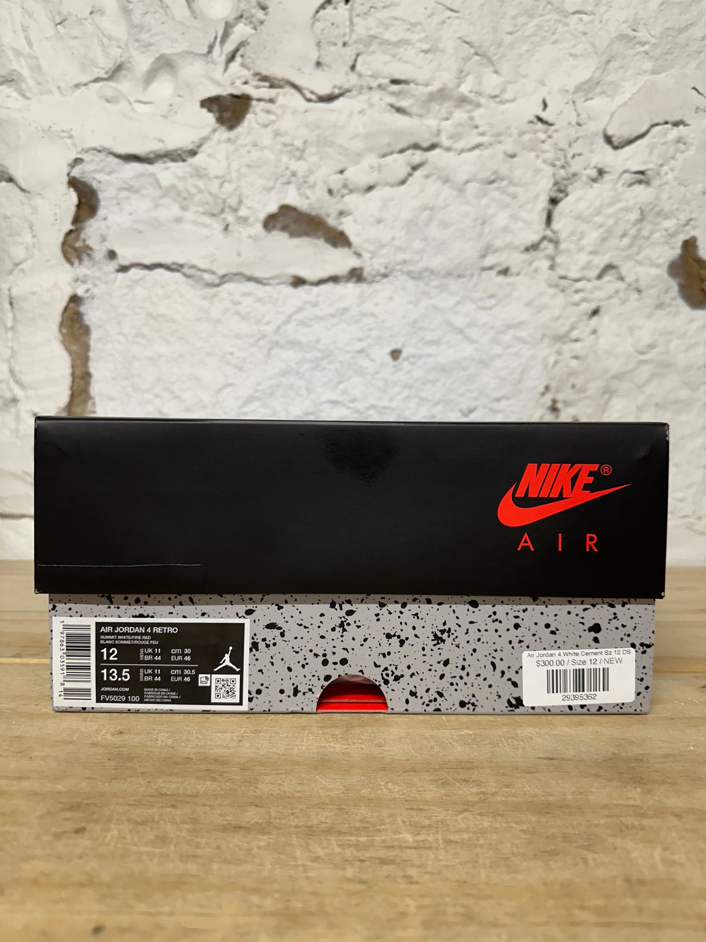 Air Jordan 4 White Cement Sz 12 DS