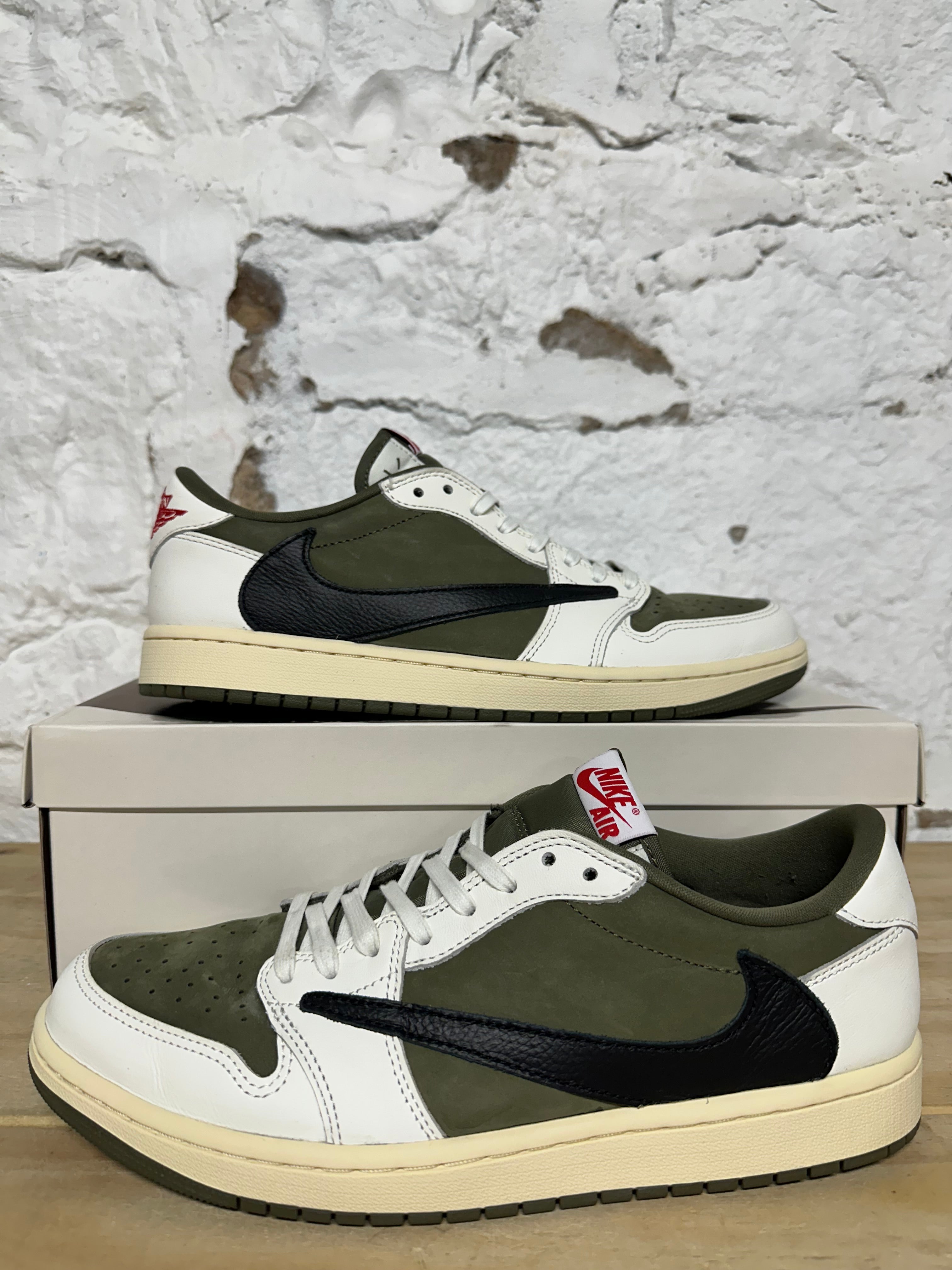 Air Jordan 1 Low Travis Scott Medium Olive Sz 10.5