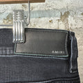 Amiri Varsity 22 Patch Black Denim Jeans Sz 38
