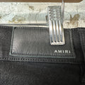 Amiri Plain Black Waxed Denim Jeans Sz 28