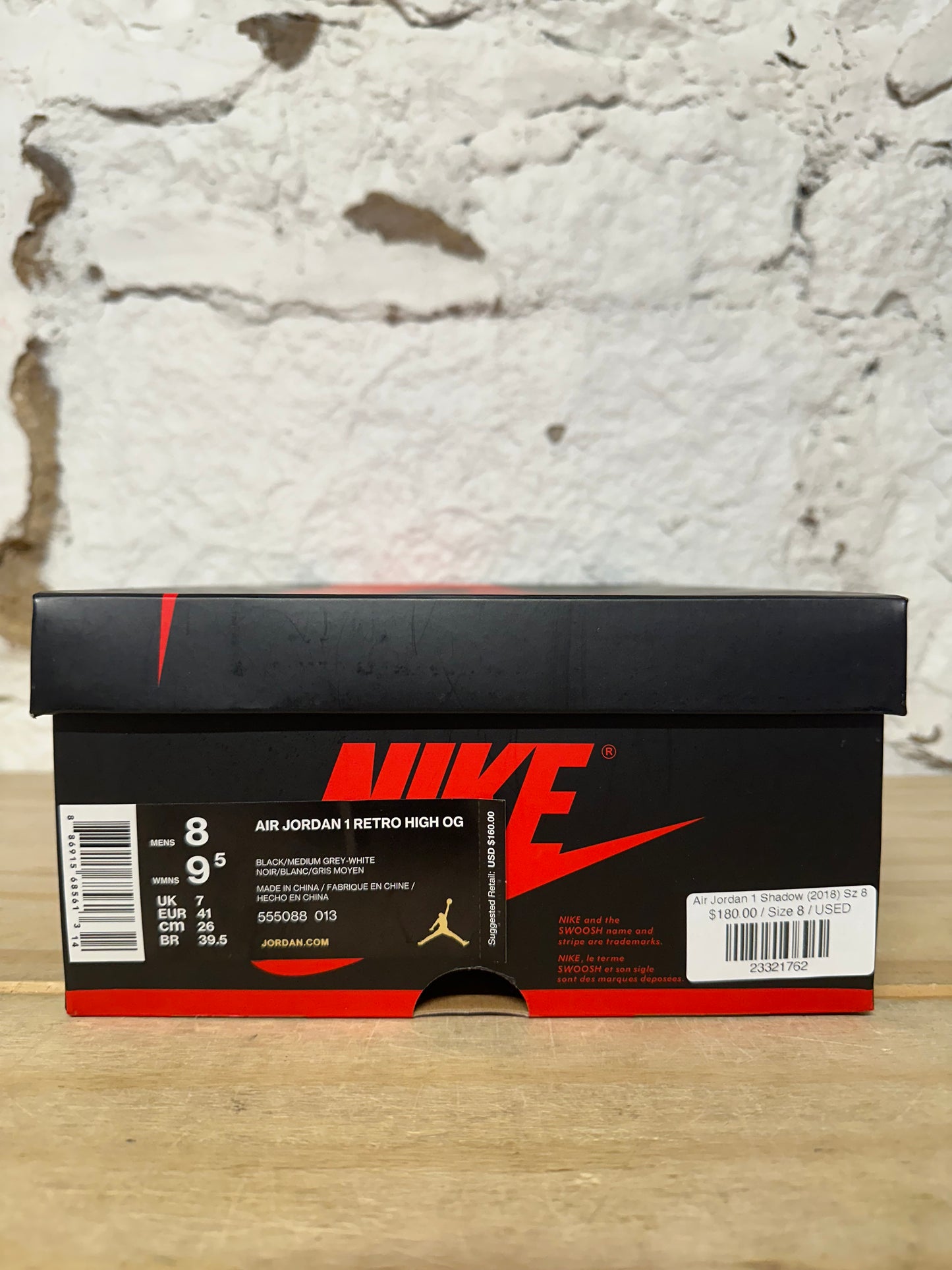 Air Jordan 1 Shadow (2018) Sz 8