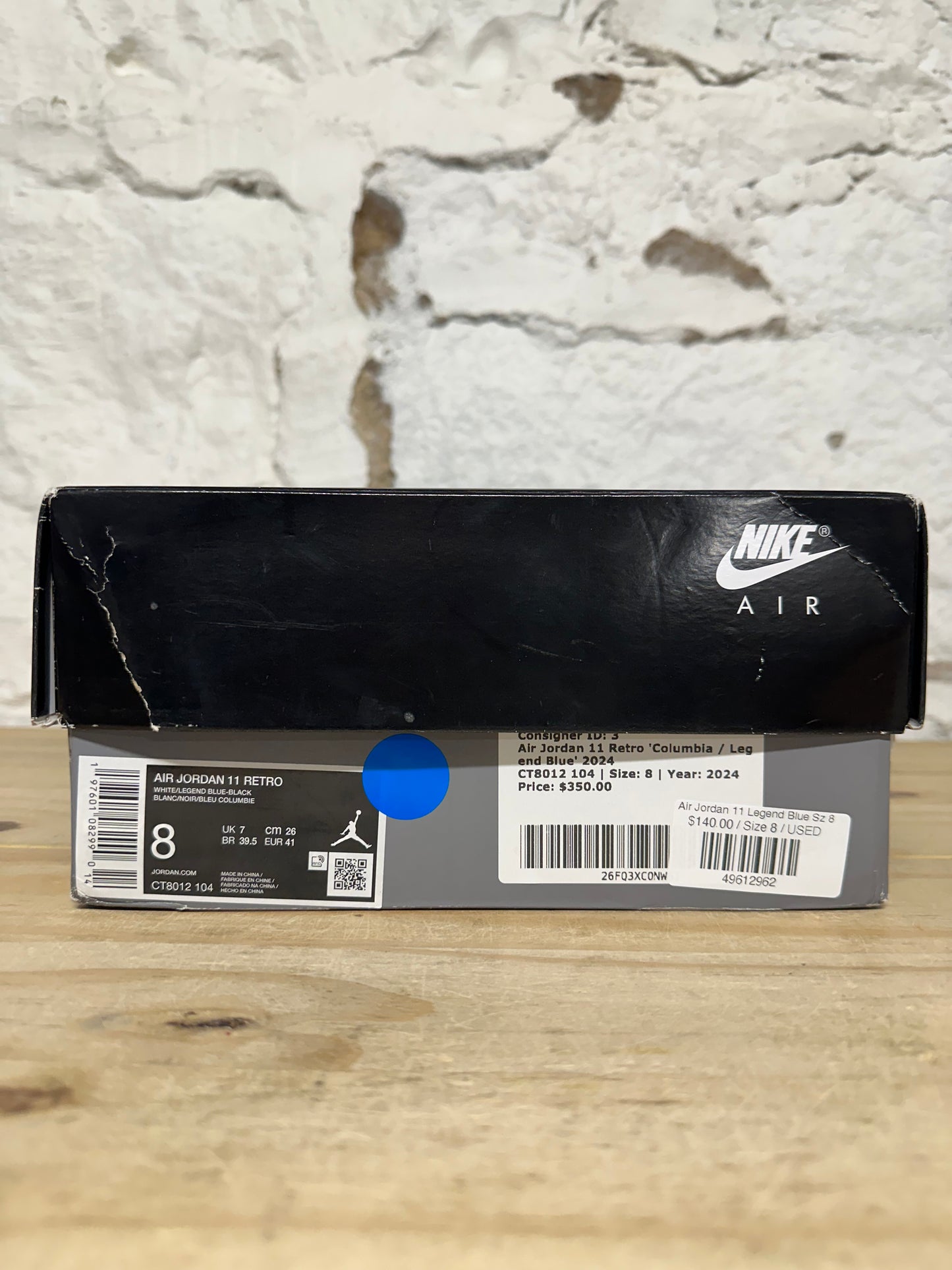 Air Jordan 11 High Legend Blue Sz 8
