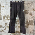 Gallery Department Faded Black Carpenter Flare Splatter Pants Sz 33