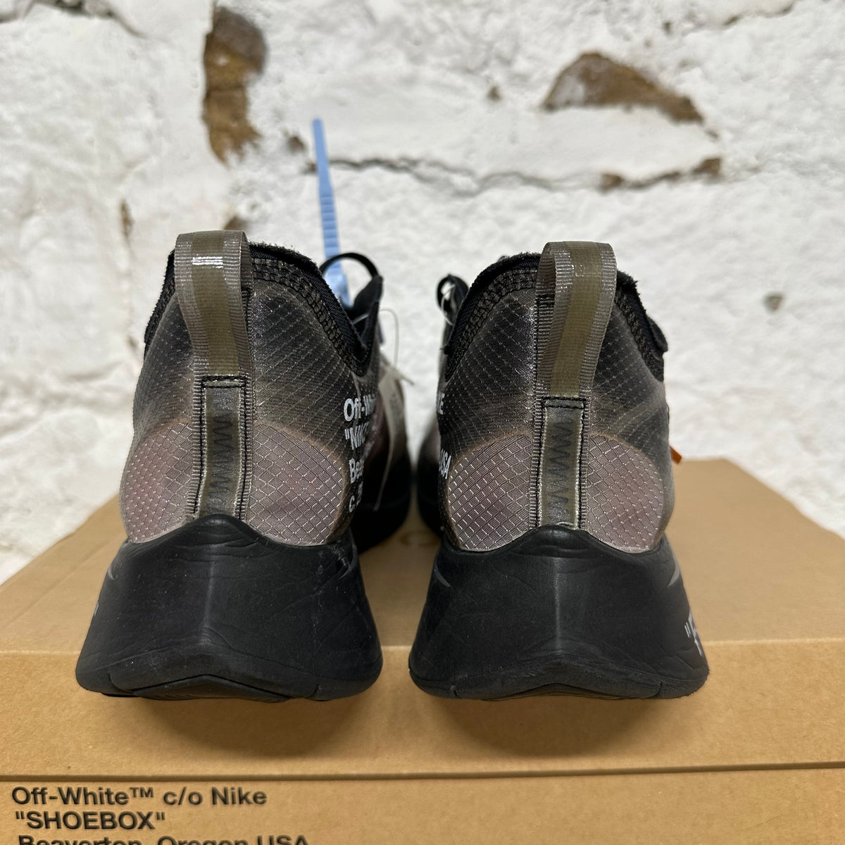 Nike Zoom Fly Off-White Black Silver Sz 10.5