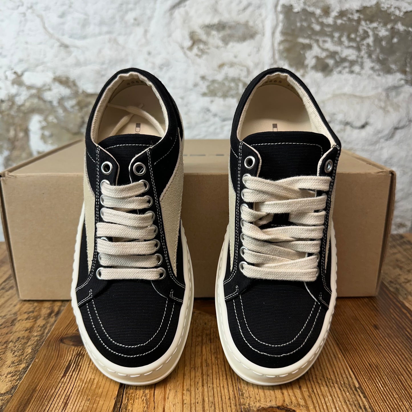 Rick Owens Vintage Black Milk Sneaker Sz 4 (35) DS