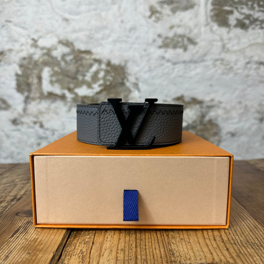 Louis Vuitton Initiales Black Grey Belt Sz (90/36) W/ Box