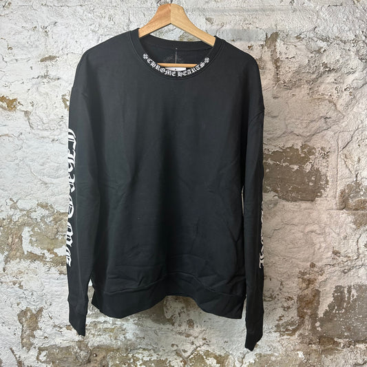 Chrome Hearts Neck Logo Black Crewneck Sz S