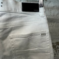 Amiri MX1 White Leather White Denim Jeans Sz 31