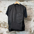 Prada Renylon Triangle Logo Black T-Shirt Sz S