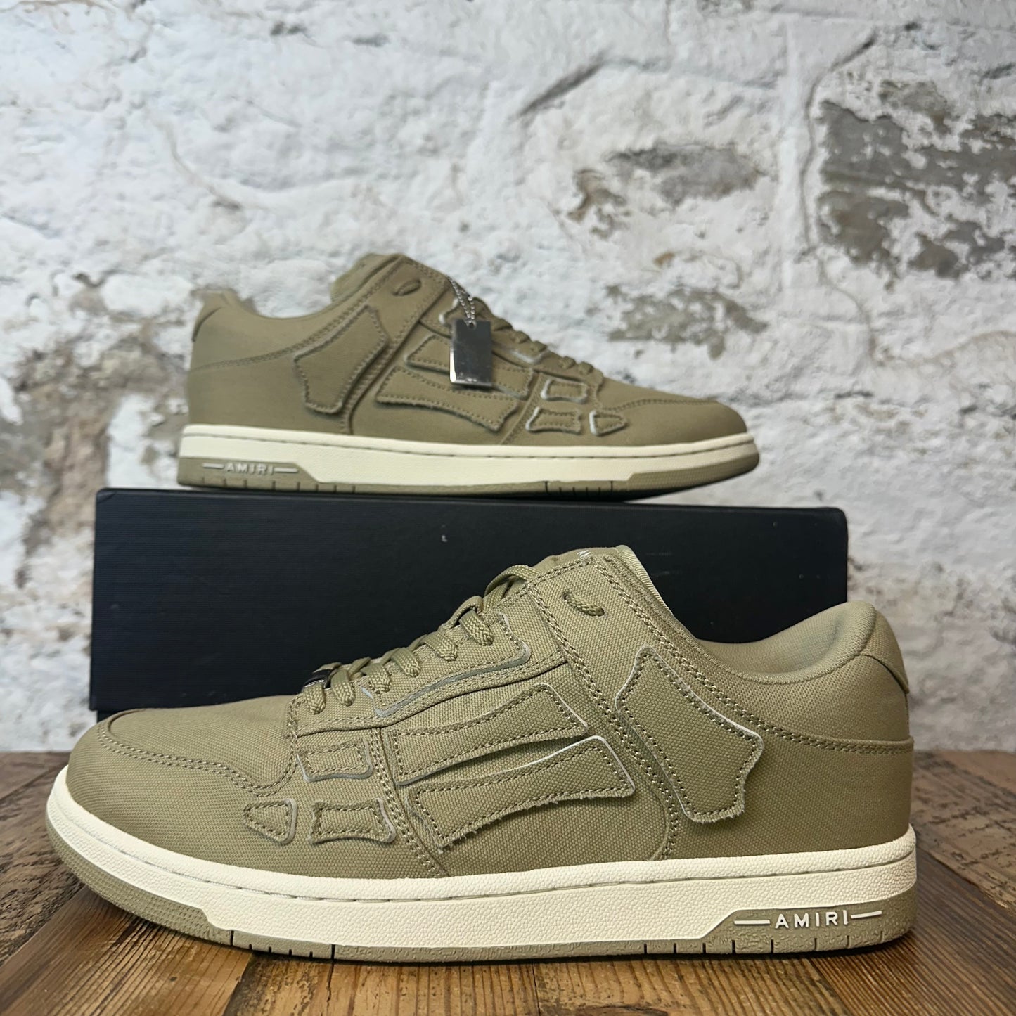 Amiri Green Canvas Chunky Skeleton Sneaker Sz 12 (45)