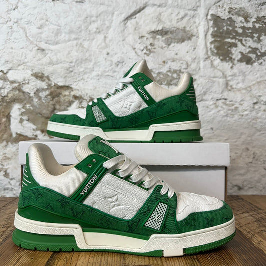 Louis Vuitton Green White Trainer Sneaker Sz 9 (7.5LV)