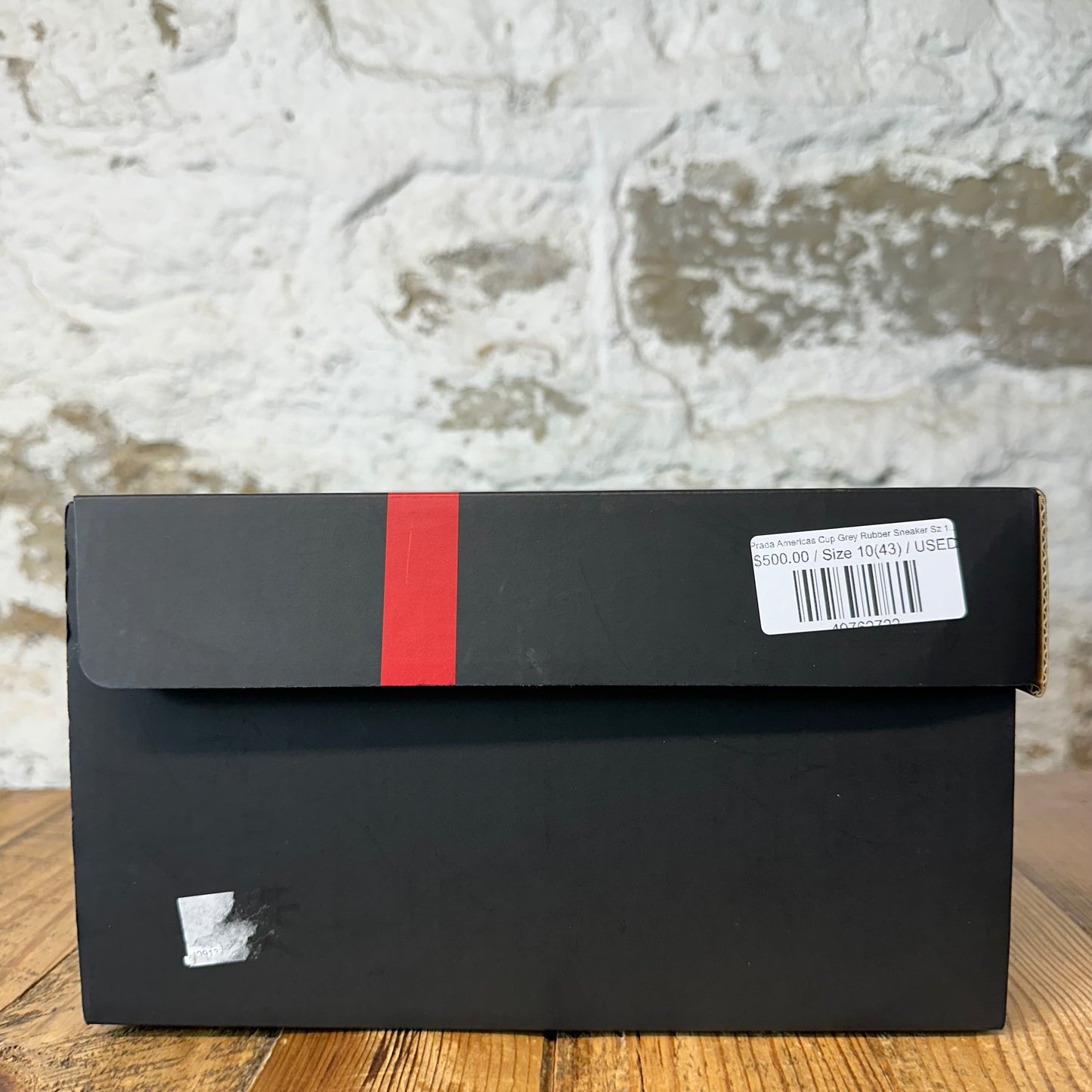 Prada Americas Cup Grey Rubber Sneaker Sz 10 (43)