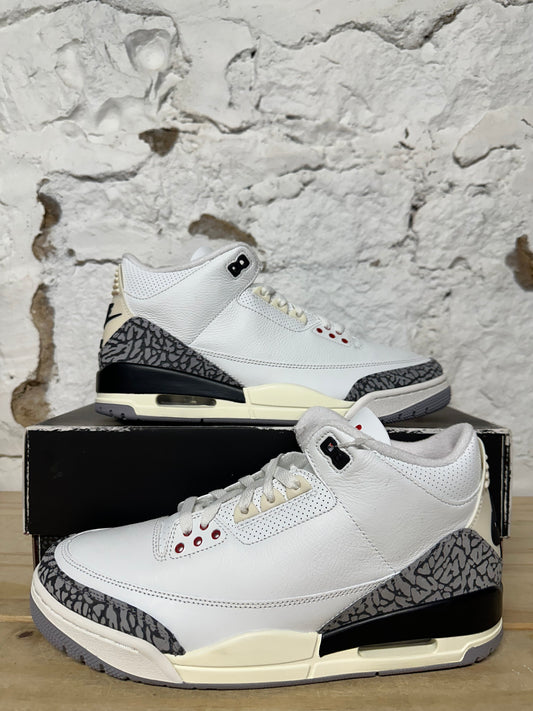 Air Jordan 3 White Cement Reimagined Sz 10.5 DS