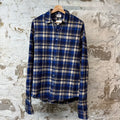 Vetements Blue Plaid Button Up Flannel Sz L