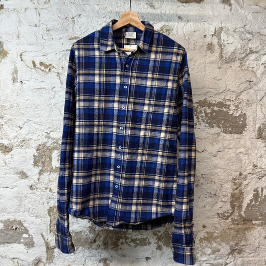 Vetements Blue Plaid Button Up Flannel Sz L