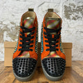 Christian Louboutin High Teal Orange Spike Sneaker Sz 8.5 (41.5)
