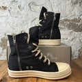 Rick Owens High Black Nylon Pocket Milk Sneaker Sz 10 (43)