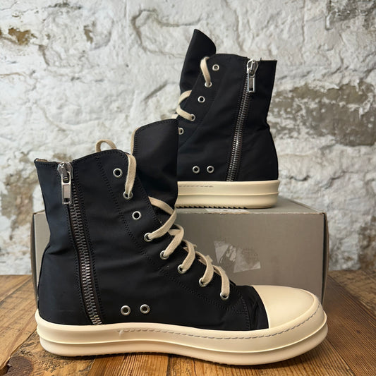 Rick Owens High Black Nylon Pocket Milk Sneaker Sz 10 (43)