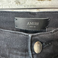 Amiri MX1 Cream Suede Black Denim Jeans Sz 30