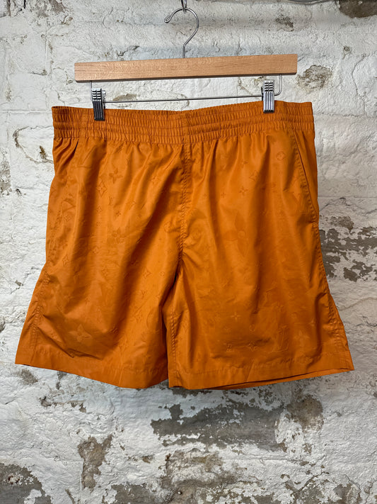 Louis Vuitton Orange Monogram Shorts Sz L