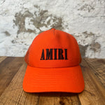 Amiri Black Spell Orange Trucker Hat