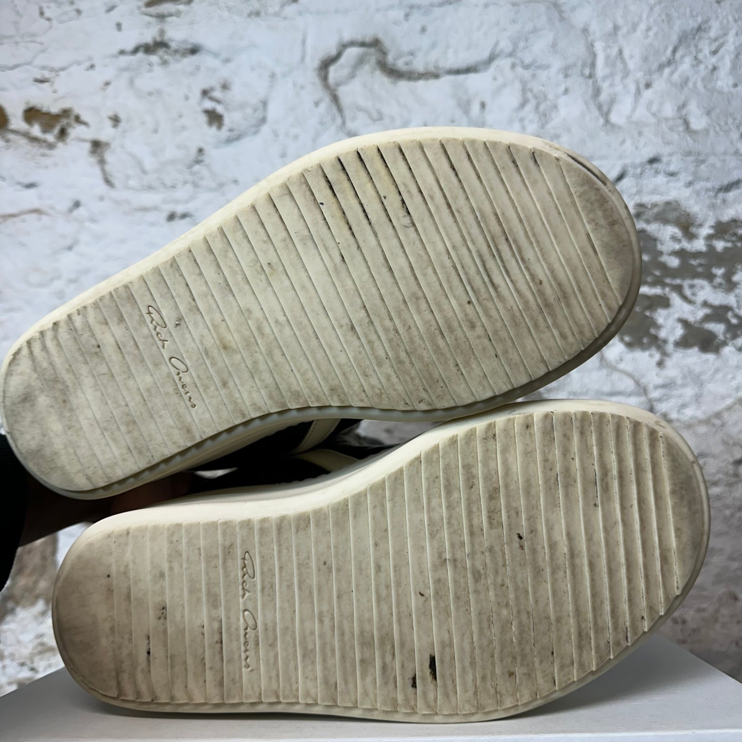 Rick Owens Geobasket Mega Bumber Black White Sneaker Sz 7 (40)