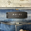 Amiri Plain Blue Honeycomb Denim Jeans Sz 28